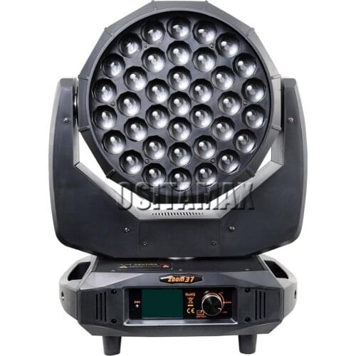 Lyre wash moving head led beam with flightcase (2in1) zoom wash dmx 37x15w stage light rgbw 2pcs in flight case