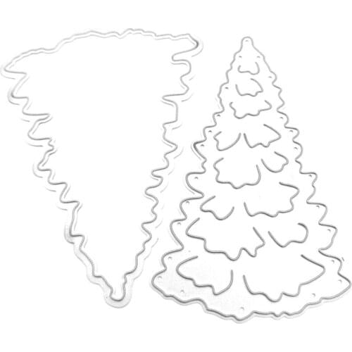Christmas Trees Metal Cutting Dies Stencil Scrapbooking DIY Album Stamp Emboss