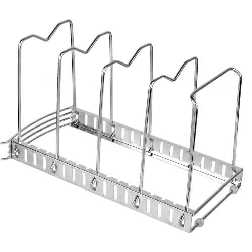 TSSAAG Multifunctional 5-Layer Stainless Steel Pot Pan Cover Stand Holder Rack Shelves Kitchen Storage Tool