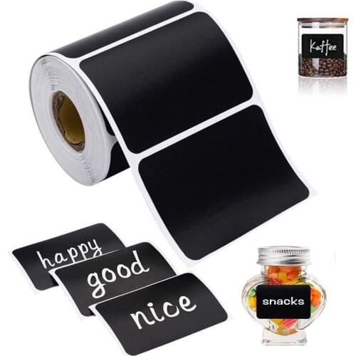 150/300Pcs Waterproof Chalkboard Stickers Spice Label Stickers Home Jars Bottles Tags Organizer Kitchen Accessories Gadgets