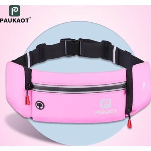 PAUKAOT New Sports Bag Running Waist Bag Belt Pocket Men Women Fashion Travel Sport Bag Jogging Portable Cycling Bum Waistbag