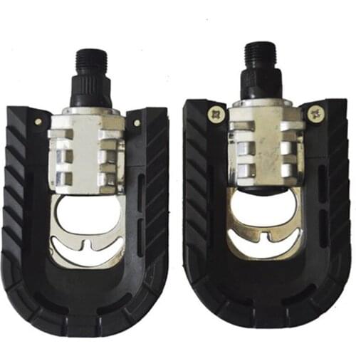 A Pair Mountain Bike Pedals Aluminum Alloy Folding Pedal Bicycle Pedal Labor-saving With Safety Reflective Sheet Bicycle Parts