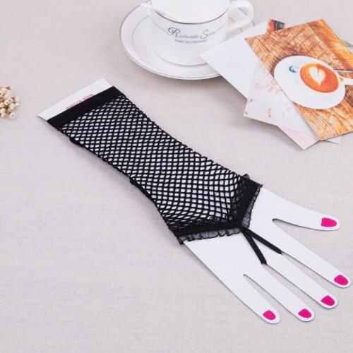 Sexy Fishnet Gloves Punk Coarse Mesh Lace Finger Gloves Nightclub Party Cosplay Costume Adult Sex Toy Womens Erotic Accessories
