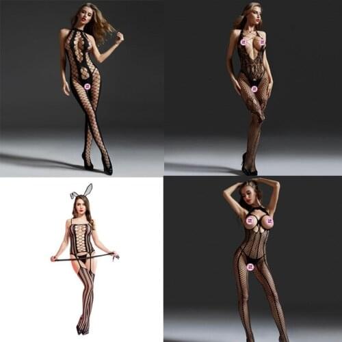 Sexy Fishnet Plus Size Babysuit Women Erotic Lingerie Dress Porno Underwear Teddy BodyStockings Costumes Sex Clothes