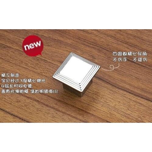 Modern kitchen cabinet knobs and handles dresser cupboard door knob pulls Bright Chrome