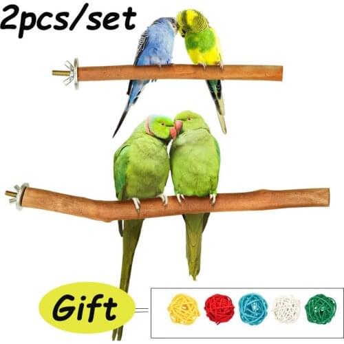 Pet Parrot Bird Standing Stick Wild Wood Bird Cockatiel Parakeet Perches Bite Claw Grinding Toy Bird Cage Accessories