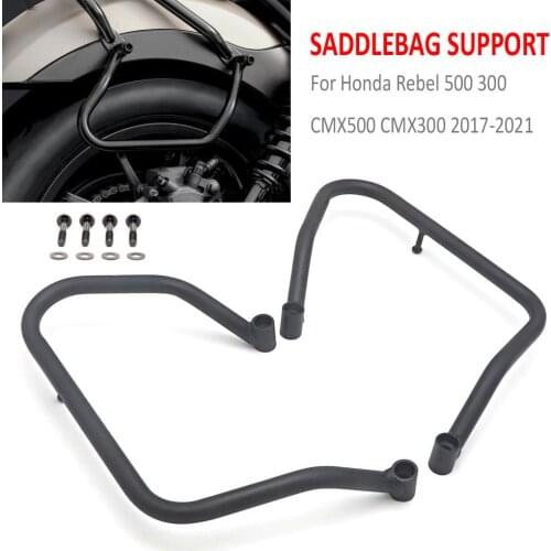 Motorcycle Saddle Bag Stays Saddlebag Support Kit Side Box bags Package Rack For Honda Rebel CMX 500 300 CMX500 CMX300 2017-2021