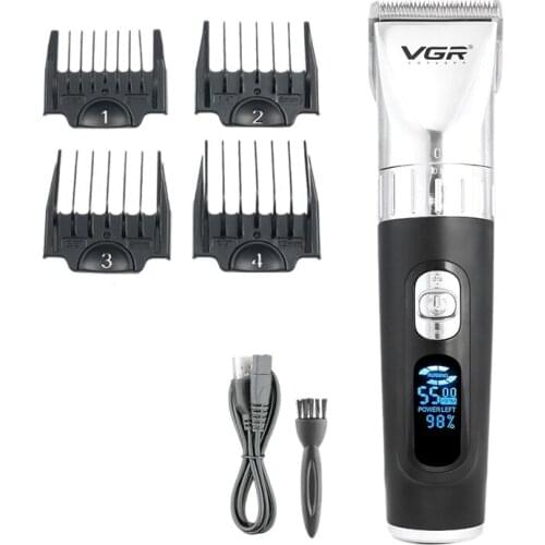 VGR V-069 Hair Clipper Trimmer for Men Rechargeable Professional Beard Trimmer Cutting Machine with LED Men Grooming Clippers