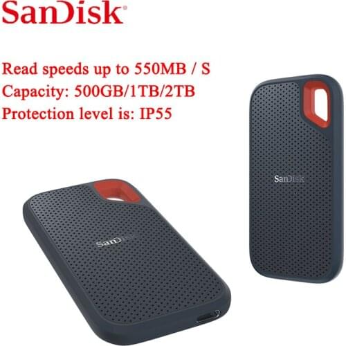 SanDisk E60 External SSD 2TB 1TB 500GB External Solid State Disk Portable hard disk for Laptop Desktop 550M/S