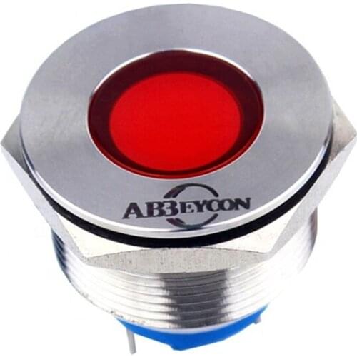 19/ 22 /25MM Waterproof IP67 Metal LED Warning Indicator Light Pilot Signal Lamp 6V 12V 24V 220V 2 Pins Welding Foot
