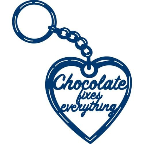 2021New Metal cutting dies Chocolate Fixes Everything Metal mold set metal cutting mold DIY crafts