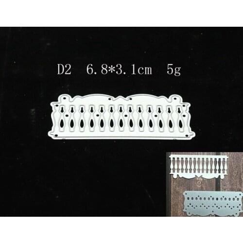 2021 Fence Metal Cutting Dies DIY Scrapbooking Paper Photo Album Crafts Knife Mould Cards Embossing Mold Stencils for Decor