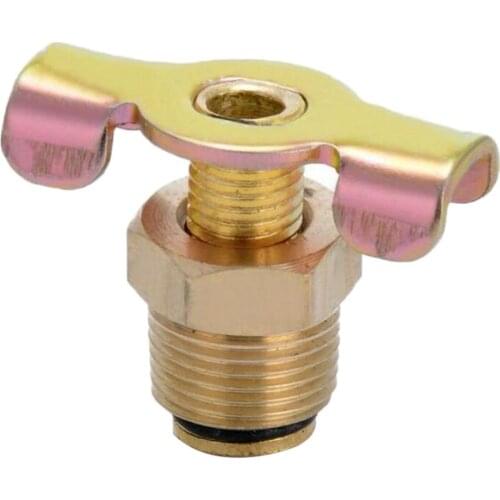 3/8' NPT Brass Drain Valve Air Compressor Tank Petcock Water Drain Valve 30x24mm