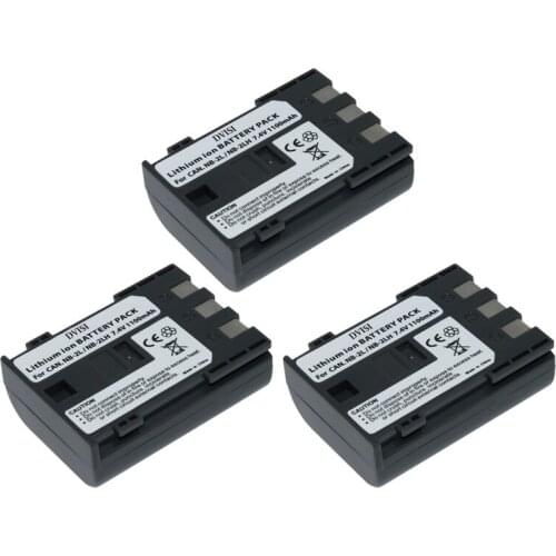 3Pcs NB-2L NB 2L NB2L NB-2LH Rechargeable Battery for Canon G9 Rebel XTi G7 HV-20 ZR-850 S30 HV-40 350D 400D G7 G9 S30 S40 z1