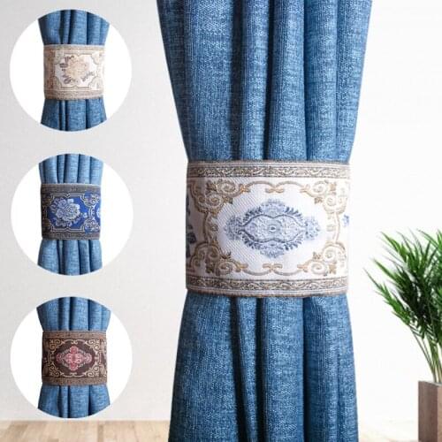 Home Decor Accessories Double-sided embroidery Vintage Curtain Jacquard Tie Rope Tassels 2pc/lot