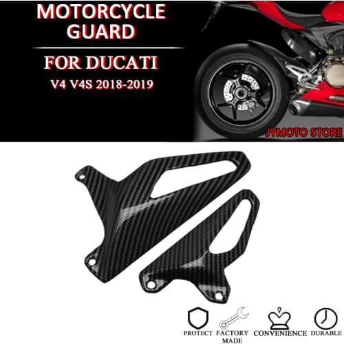 Premium for Ducati Motorcycle Accessories Carbon Fiber Pedal Cover Heel Guard V4 V4S 2018-2020 Rear Plate