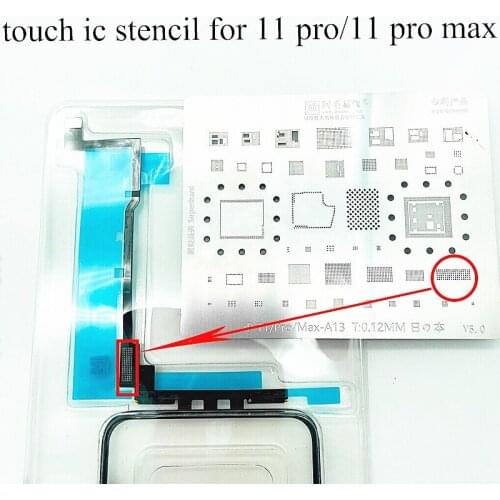 AMAOE Touch IC BGA Reballing Stencil For iPhone X XS XR 11 PRO 12PRO MAX IC Chip Tin Planting Repair A11 A12 A13 A14 Steel Mesh