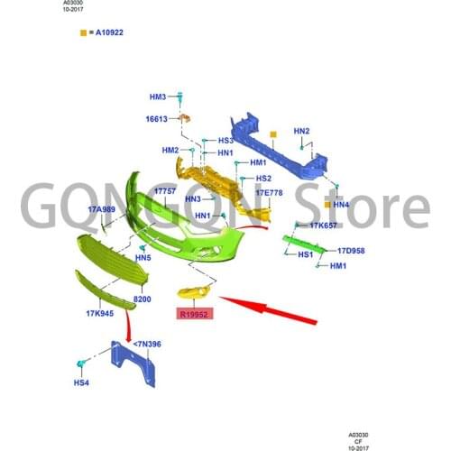 CAR fog lamp frame frame leather pattern electroplating strip paint ring right For dMo nd eoE sco rt front bumper grille