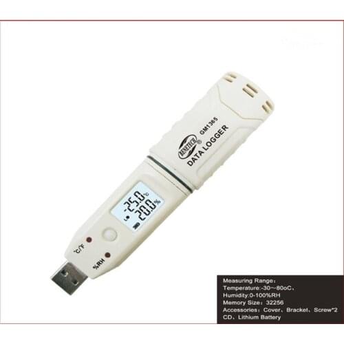 GM1365 Temperature Data Logger USB Digital Temperature Humidity Recorder -30~+80 Celsius Tem Auto Recorder
