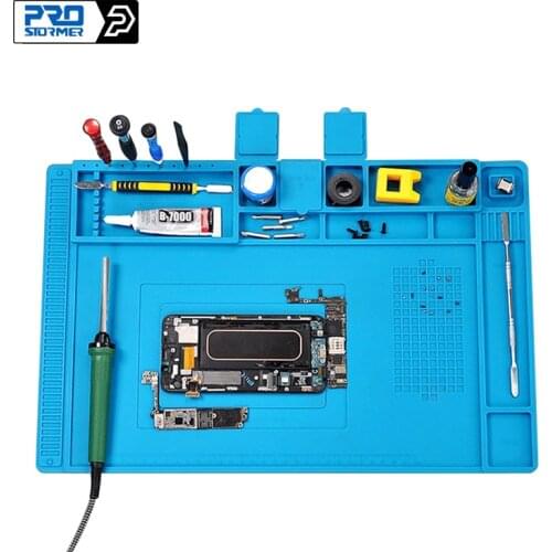 ESD Heat Insulation Soldering Resistance High Temperature Insulation Pad With Magnet Silicone Welding Working Mat By PROSTORMER