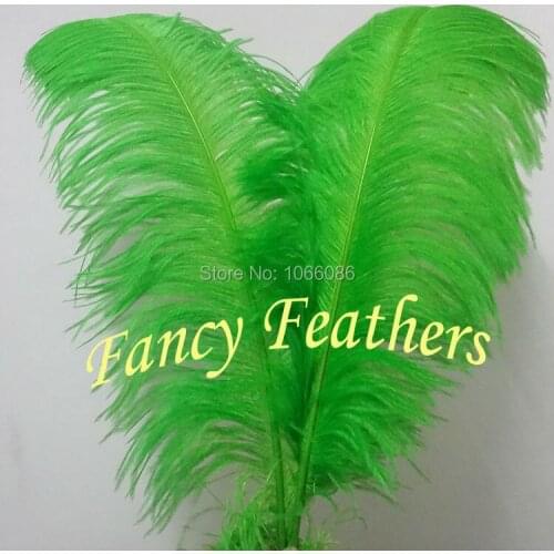 EMS Free Shipping! 50pcs/lot 60-65cm 24-26" Top quality Green ostrich feathers ostrich plumages plumes