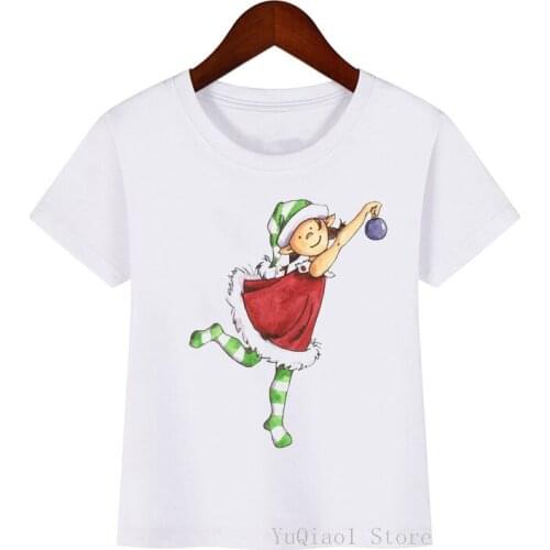 Ballet Dancer Tshirt For Girls Christmas Gift Kids Clothes Harajuku Kawaii T Shirt Camisetas Summer Tops For Girls Streetwear