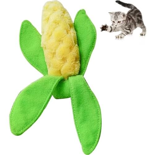 Cat Toys Cute Corn Tree Shape Sound Toy Bite Resistant Cat Chew Toy for Cat Kitten Playing Interactive Pet Cat Supplies