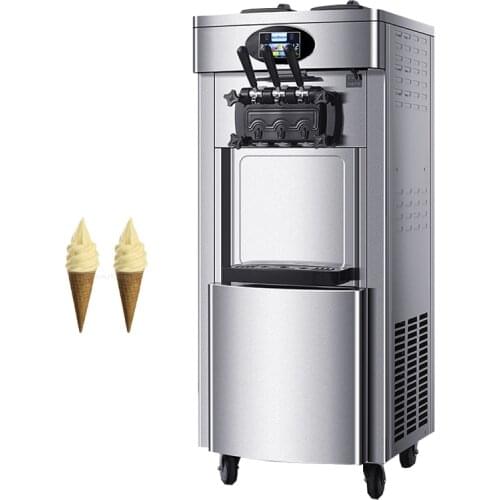 Commercial Vertical Ice Cream Machine Three Head Soft Serve Ice Cream Maker Machine
