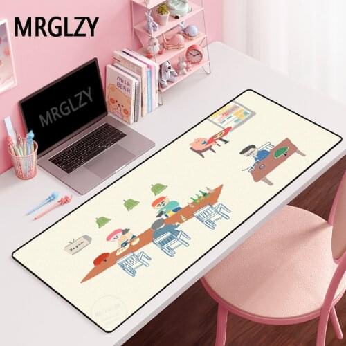 MRGLZY Cute illustration 40X90CM XL Mouse Pad Genshin Impact Gamer Large DeskMat Computer Gaming Peripheral Accessories MousePad