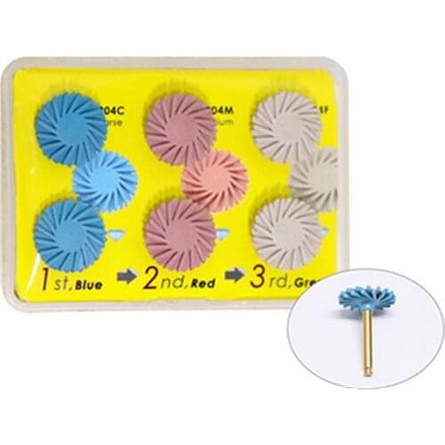 High Quality 6Pcs/set Dental Composite resin Polishing Disc Kit Spiral Flex Brush Dental Teeth whitening Supplies