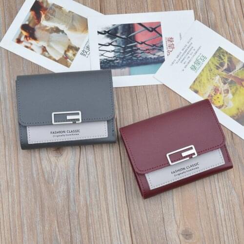 New Womens Wallet Short Style Japanese and Korean Version of The Small Fresh Cute Students Wallet Simple Fashion Change Bag