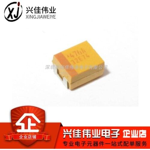 Original 20pcs/ 3528B 10V 47UF ±10% TAJB476K010RNJ 1210 Tantalum Capacitor