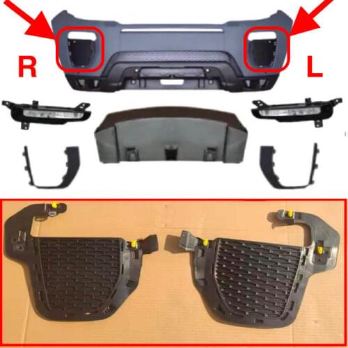 ROLLSROVER Front Bumper Fog Lamp Grille for Range Rover Evoque Dynamic 2016-2018 Pair