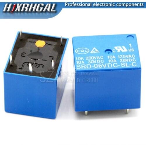 5PCS Relay SRD-06VDC-SL-C SRD-06VDC-SL SRD-06VDC SRD-06V relays 5PINS 6V DC new and original hjxrhgal