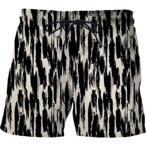 Summer New 3D Men Shorts Graffiti pattern Swimming Trunks Mens Funny Beach Pants Fashion Hot Male Swimsuit Pants Men clothing