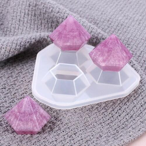 Jewelry Pendant Silicone Casting Mold Small Diamond Pendant Liquid Resin Molds For Necklace Earrings Jewelry Making Epoxy Mold