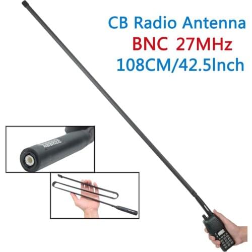 27Mhz BNC Connector Tactical Antenna 72/108CM/42.5Inch Long Compatible Cobra Midland Uniden Anyton Handheld Portable CB Radio