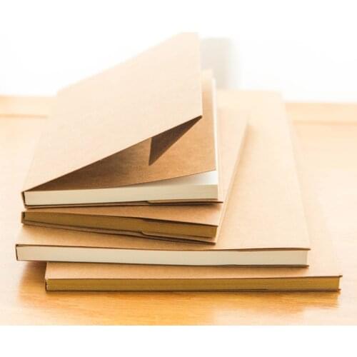 Thicken Sketchbook Diary for Drawing Painting Graffiti B5/A5 Kraft Cover Blank Paper Notebook School Office Supplies Stationery