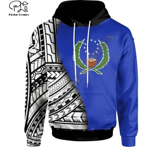 PLstar Cosmos 3DPrint Pohnpei Polynesian Culture Tribe Turtle Tattoo Unisex Men/Women Funny Harajuku Streetwear Zip Hoodies-e10