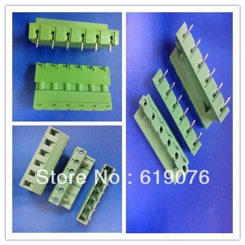 UL approved [ Factory Outlet ] 20pcs Pitch 7.62mm 6 pins Angle Screw Terminal Block connector