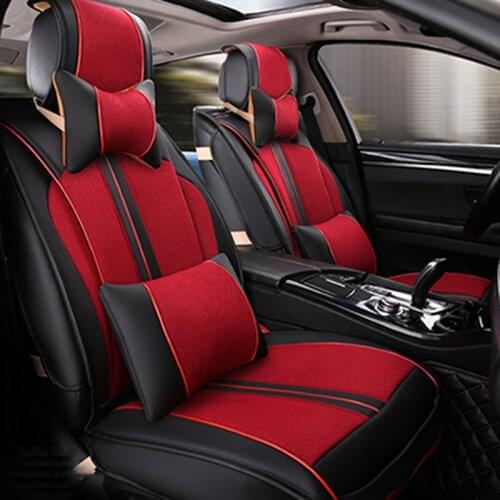 Universal Leather car seat covers For HUMMER H2 H3 car-styling auto accessories car Stickers carpet 3D Black/Red/White/Beige