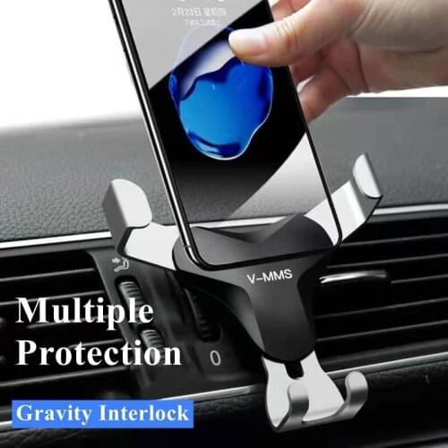 Univeral Mobile Phone Car Holder for iPhone 12 pro Max Gravity clip holder stand Air Vent Clip Mount GPS Bracket