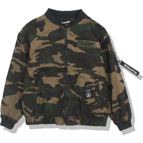 Vintage Camouflage Jacket Men Couple Baseball Loose Autumn European American Japanese Harajuku College Camo Bomber Jackets Trend