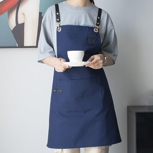 Waterproof Polyester Cotton Apron Florist Gardener Craft Work Wear Cafe Barista Bartender Baker Pastry Chef Culinary Uniform D83