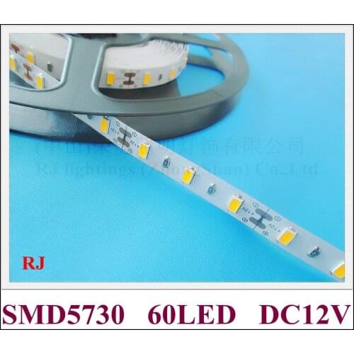Non-waterproof IP20 SMD 5730 LED strip light flexible strip soft strip DC12V SMD5730 60led/M 10M/roll CE ROHS 100M/lot