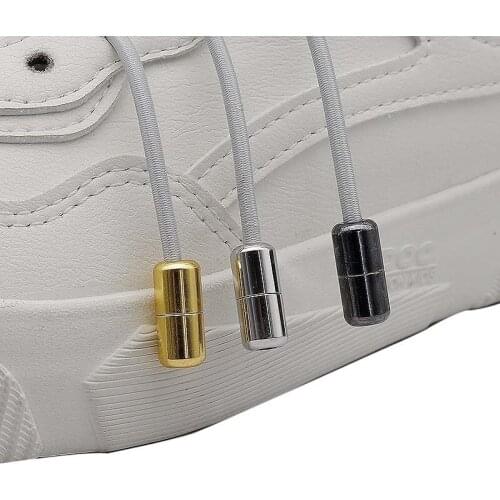Weiou Laces Convenient Metal Aglets 1.8CM*8MM 2Pcs/Pair Gold Silver Black Classic Color Sneaker Lazier Easy Shoelace Nice Buckle
