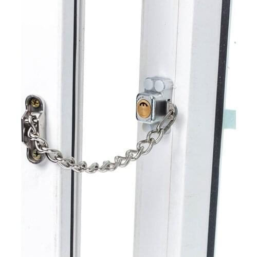 Window Security Chain Lock Door Restrictor Child Safety Stainless Anti-Theft Locks For Home Sliding Door Furniture Hardware