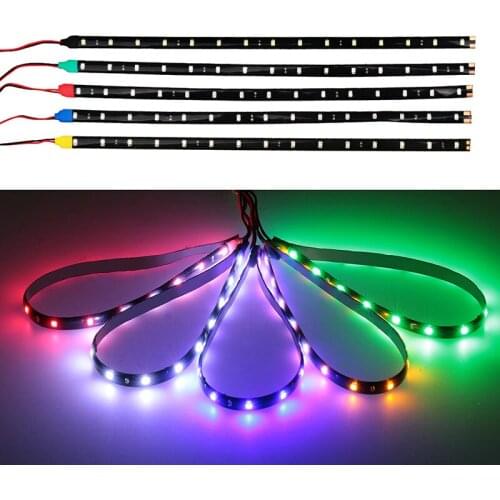4pcs 30cm 3528 Waterproof LED Strip Flexible Lights DC12V SMD 3528 Holiday Lampada LED Light Tape Ribbon Lamp