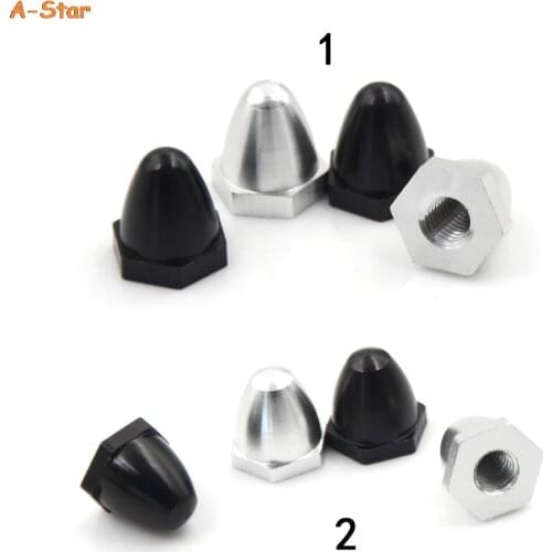 4PCS/lot Silver Black CW CCW Propeller Fixed Adapter Nut Cap for 920kv 2212 2312 Brushless Motor 2Sizes