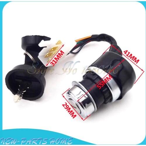 5 Wire On Off Start Ignition Key Switch For Hammerhead Carter Bros Roketa 150cc 250cc Go Kart Buggy